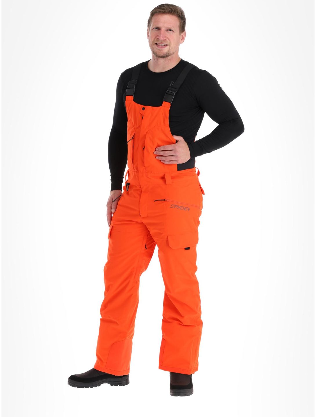 Spyder, Terrain Bib pantalones de esquí hombres Twisted Orange naranja 