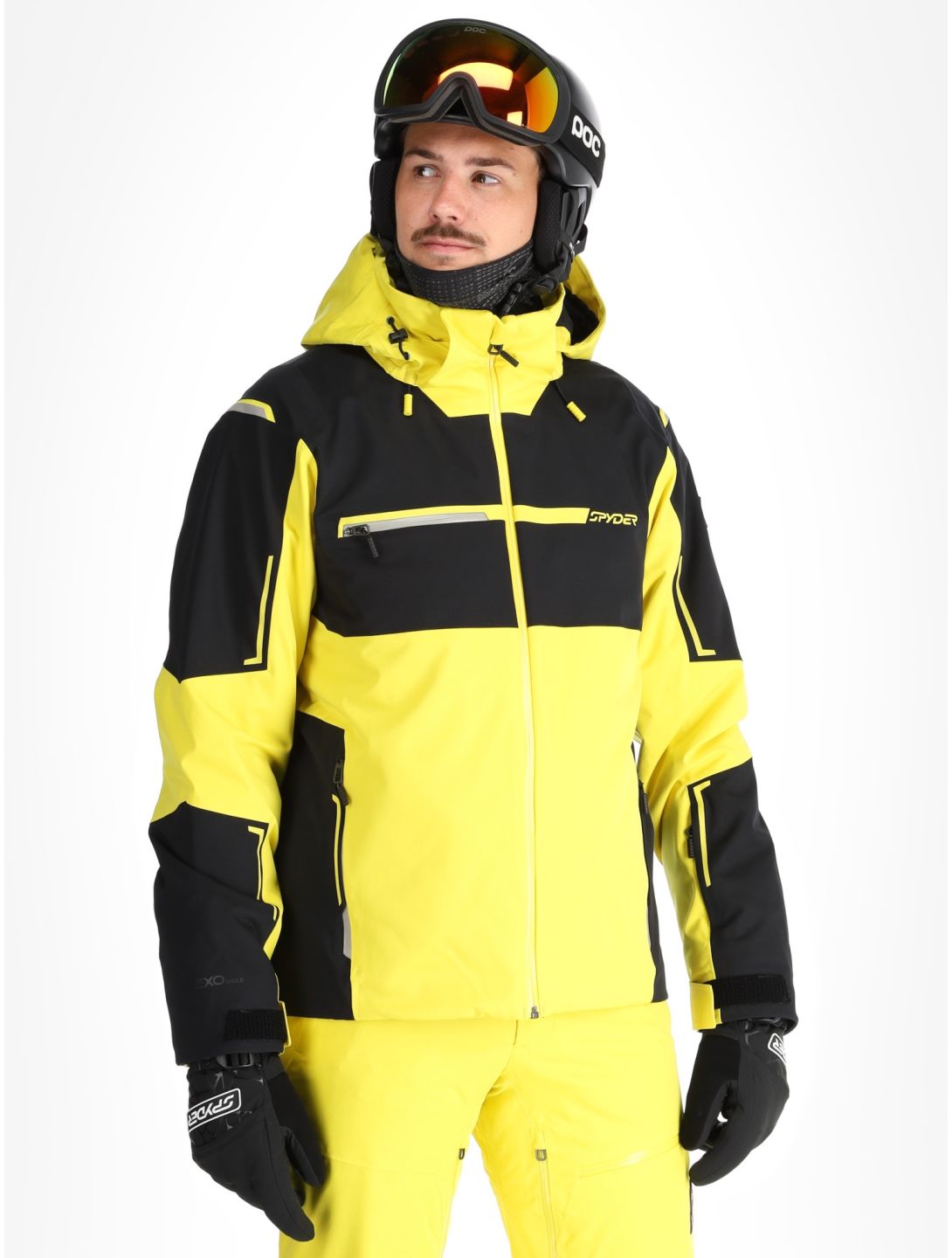 Spyder, Titan chaqueta de esquí hombres Acid Yellow amarillo, negro 