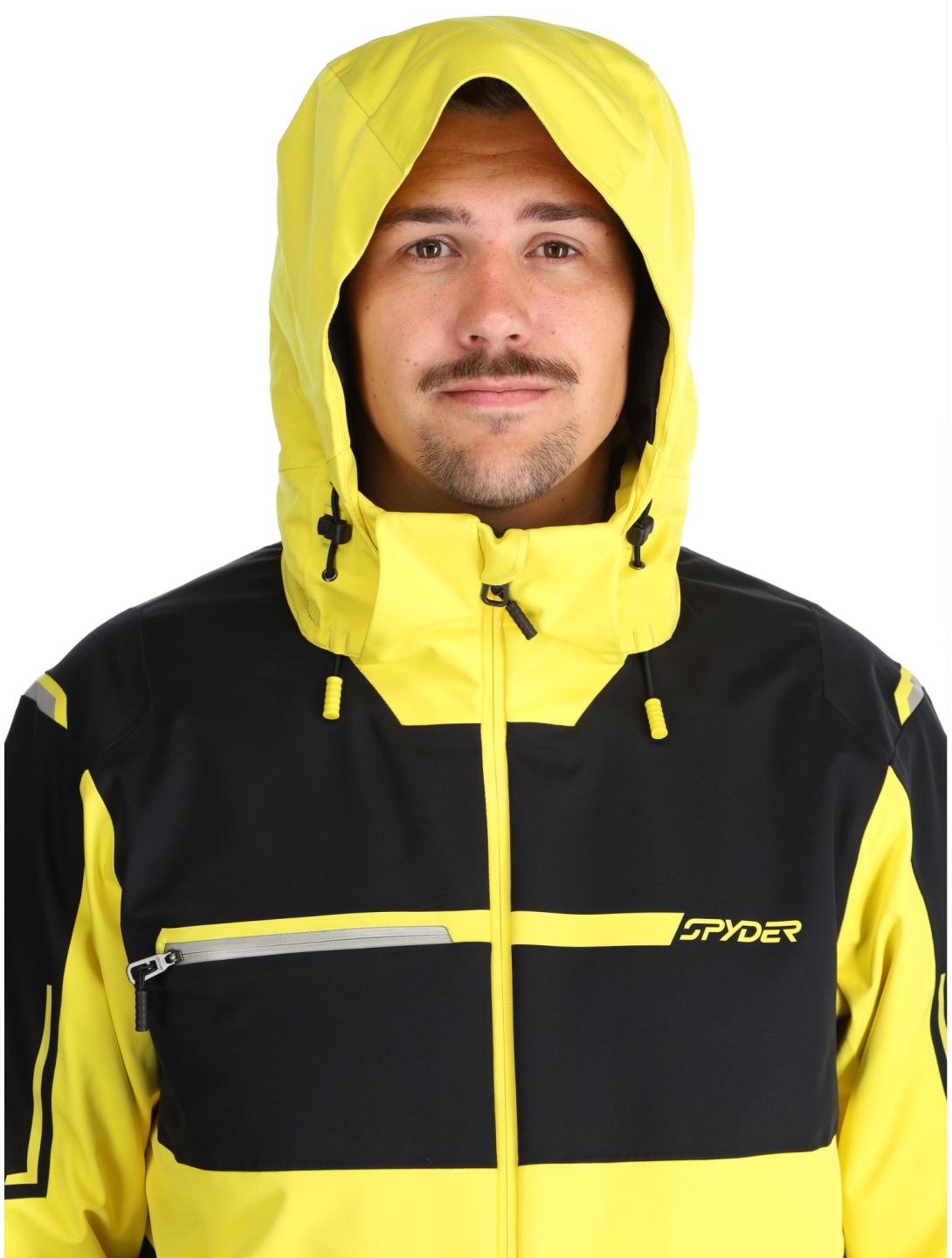 Spyder, Titan chaqueta de esquí hombres Acid Yellow amarillo, negro 