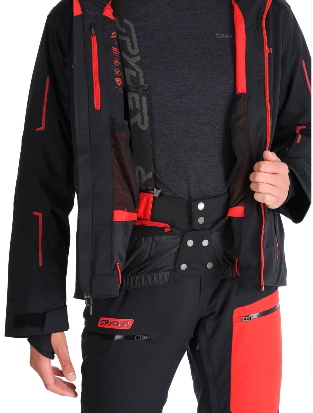 Spyder, Titan chaqueta de esquí hombres Black negro 