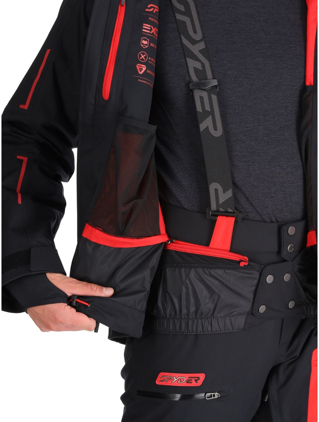 Spyder, Titan chaqueta de esquí hombres Black negro 