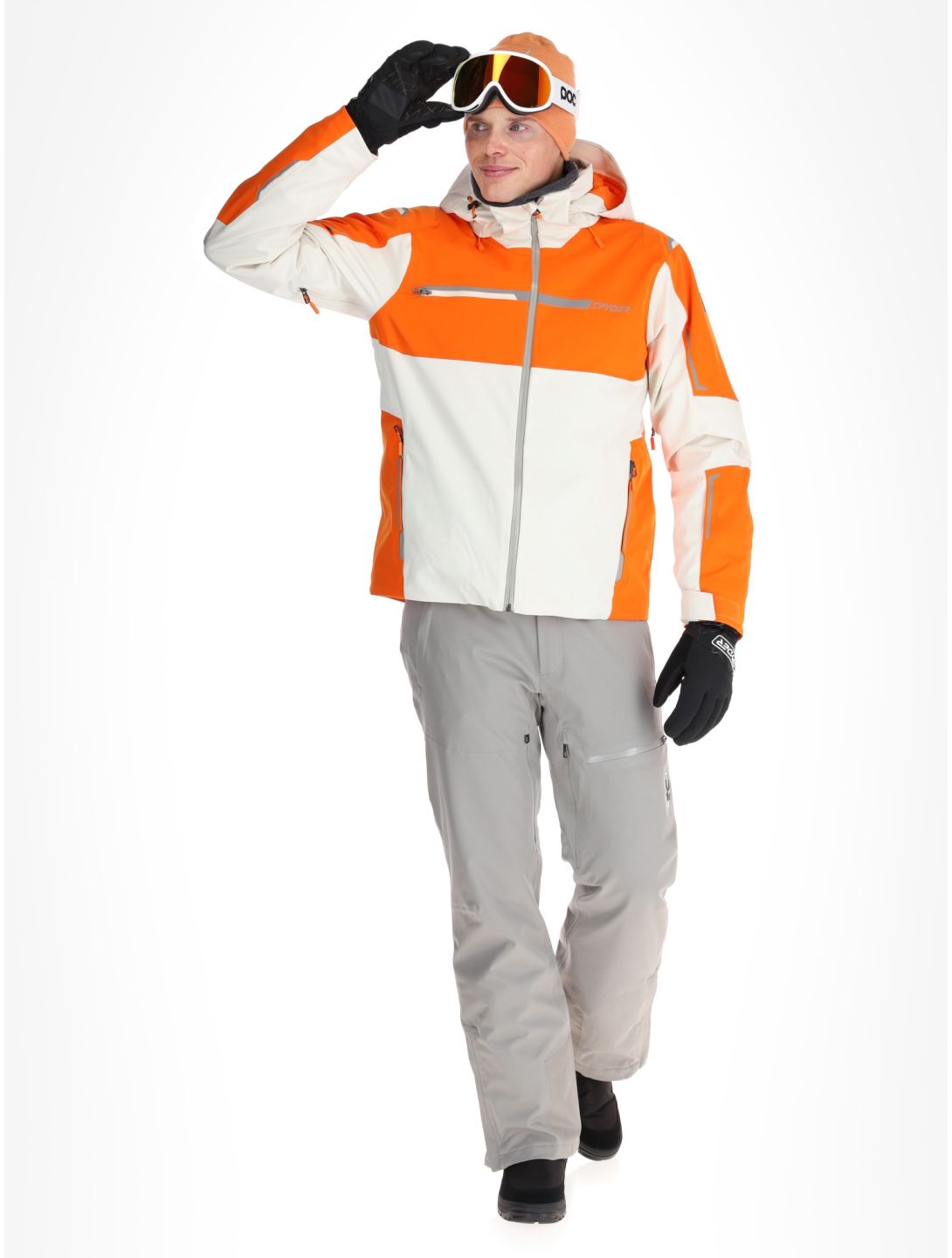 Spyder, Titan chaqueta de esquí hombres Orange Shock beige, naranja 