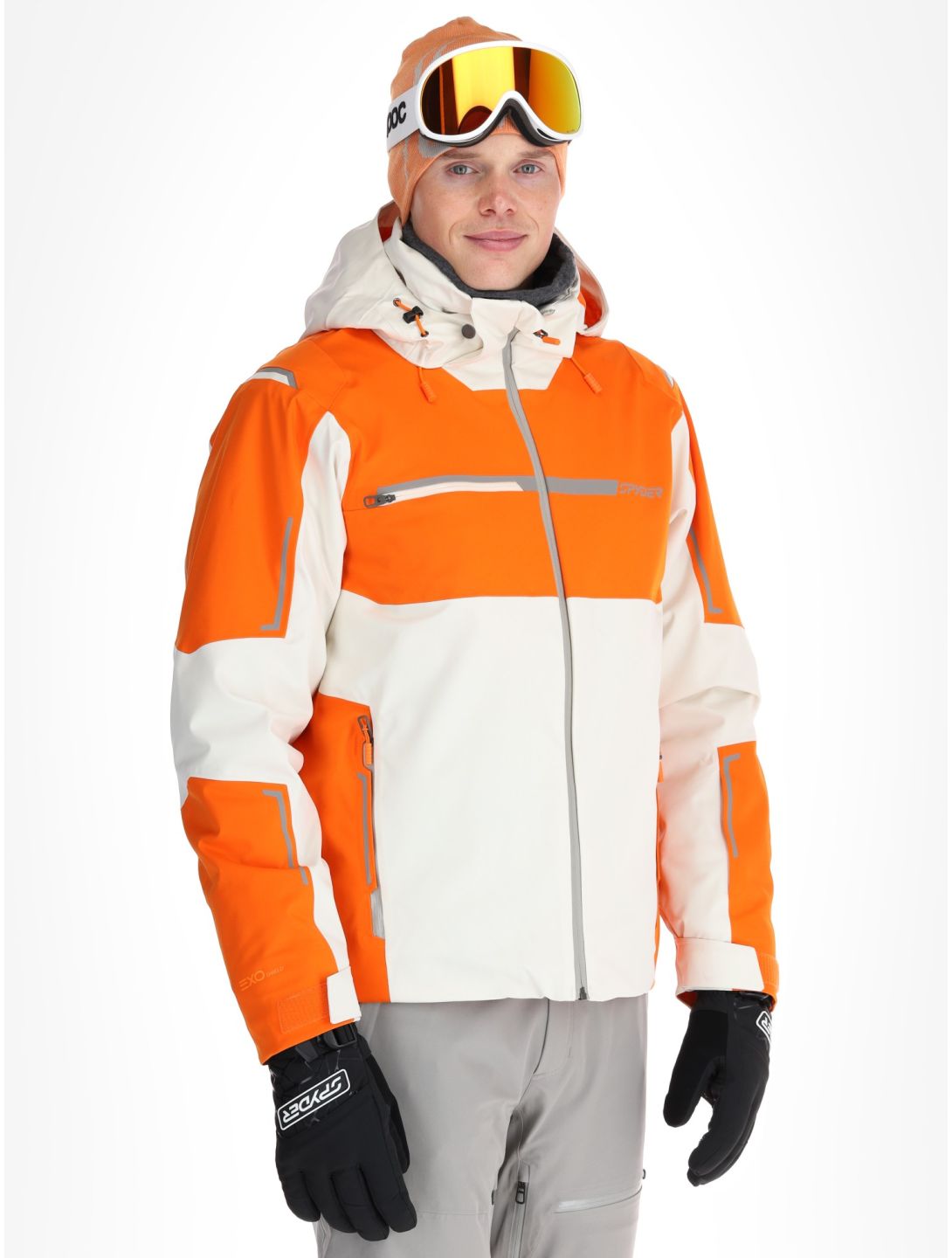 Spyder, Titan chaqueta de esquí hombres Orange Shock beige, naranja 