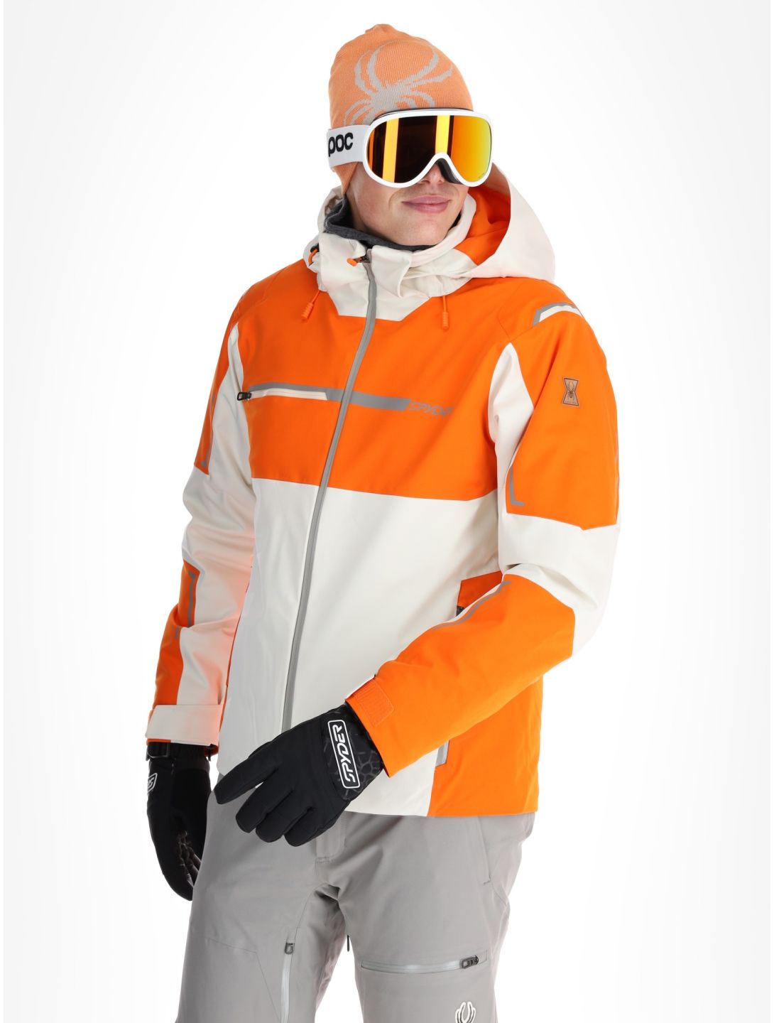 Spyder, Titan chaqueta de esquí hombres Orange Shock beige, naranja 