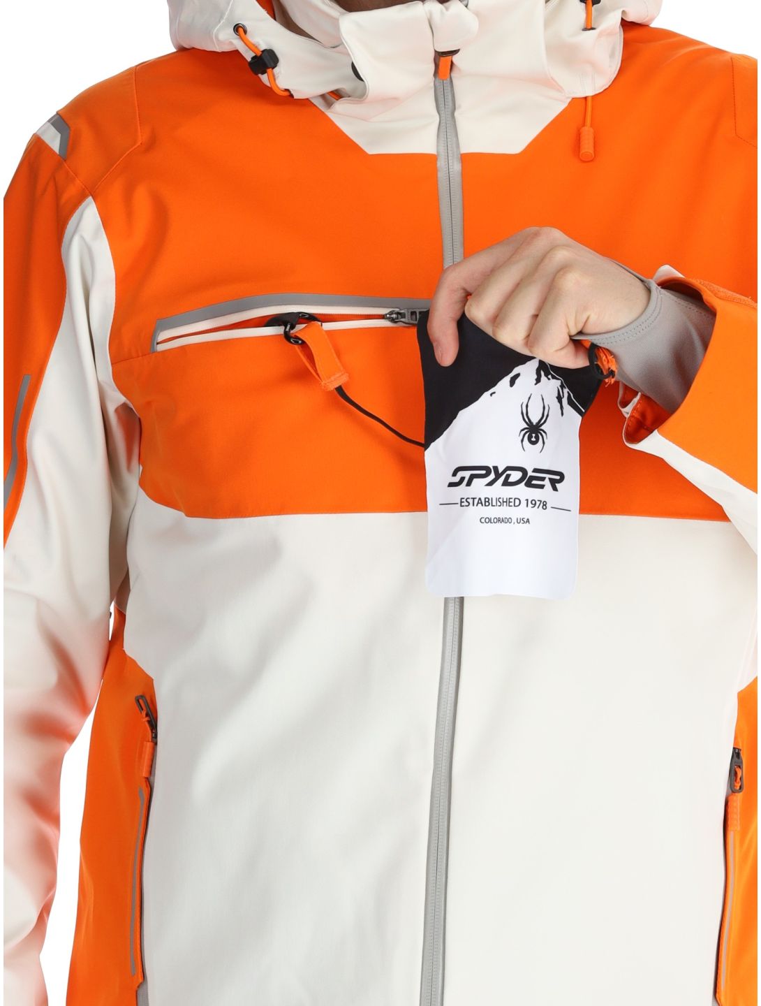 Spyder, Titan chaqueta de esquí hombres Orange Shock beige, naranja 