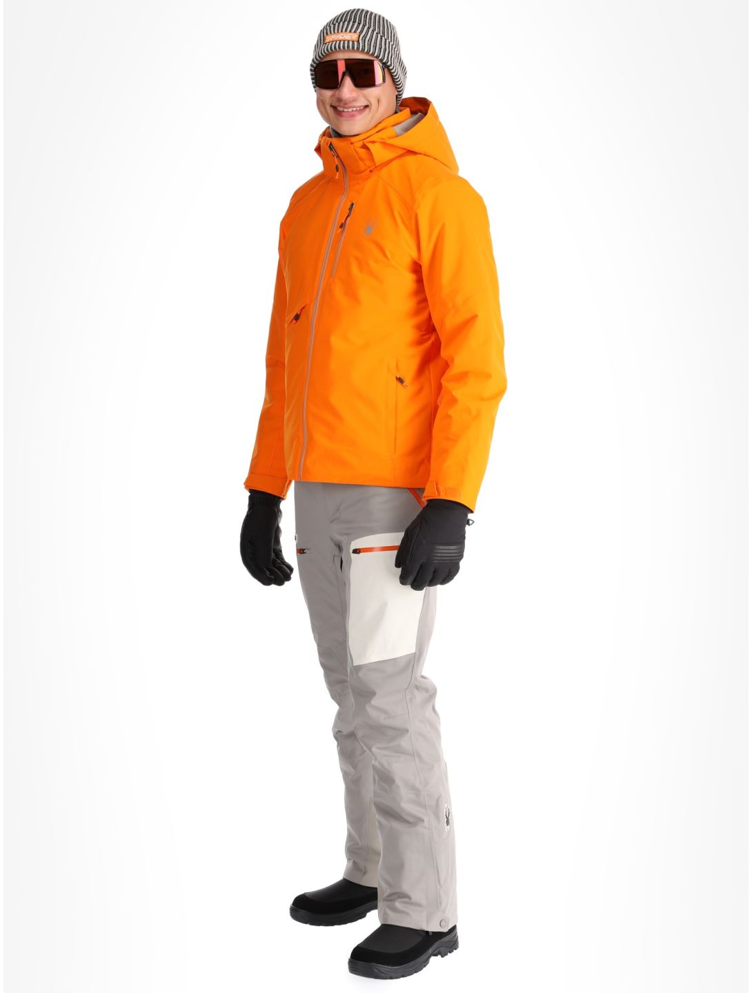 Spyder, Tripoint chaqueta de esquí hombres Orange Shock negro 