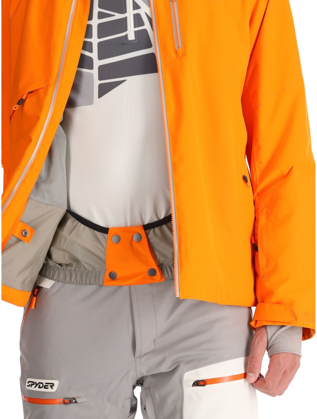 Spyder, Tripoint chaqueta de esquí hombres Orange Shock negro 