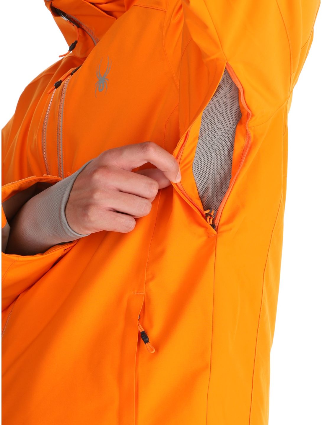 Spyder, Tripoint chaqueta de esquí hombres Orange Shock negro 