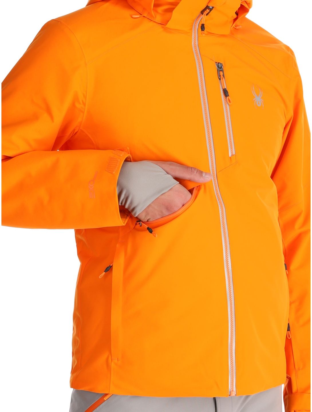 Spyder, Tripoint chaqueta de esquí hombres Orange Shock negro 