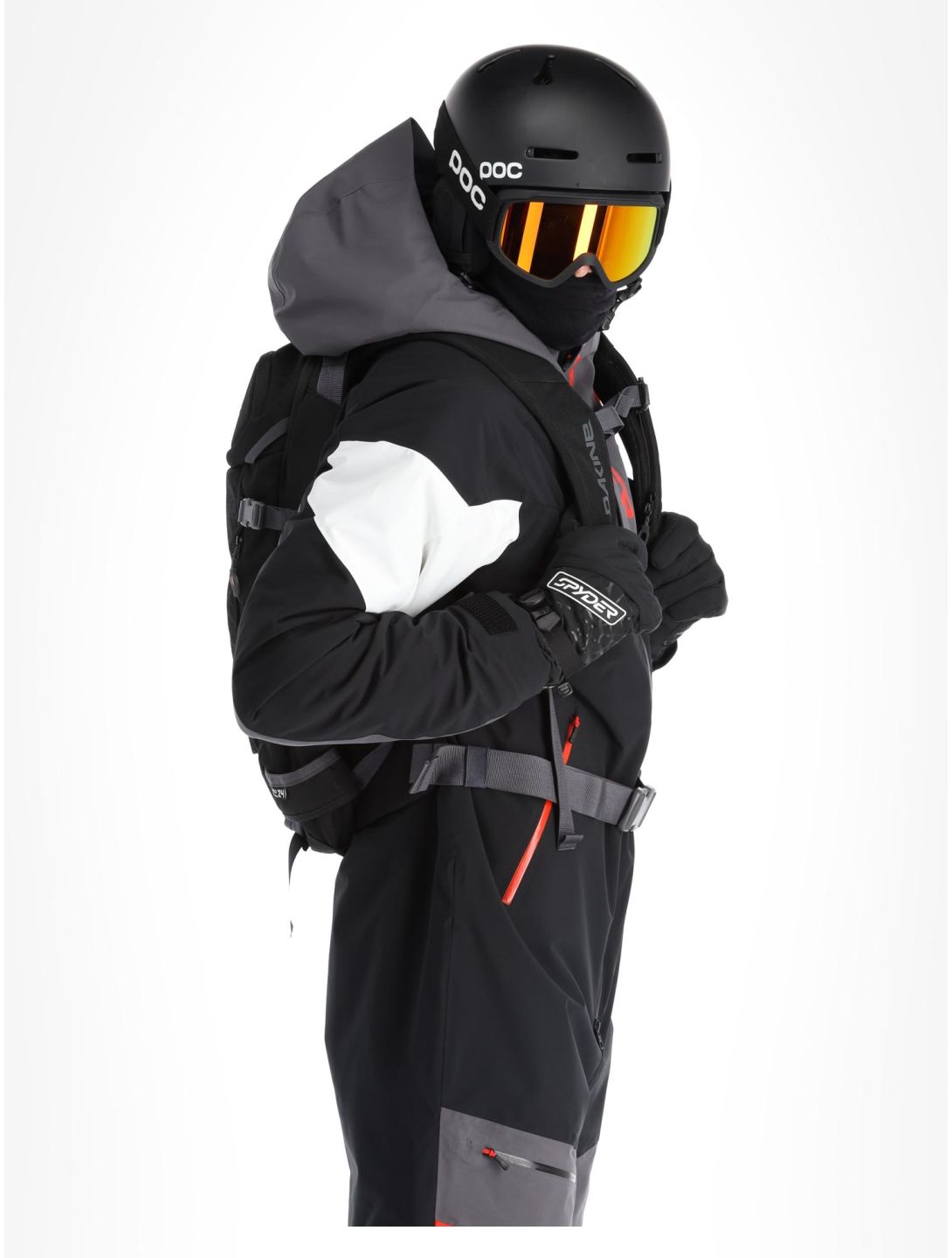 Spyder, Utility Snowsuit ropa del mono hombres Black negro 