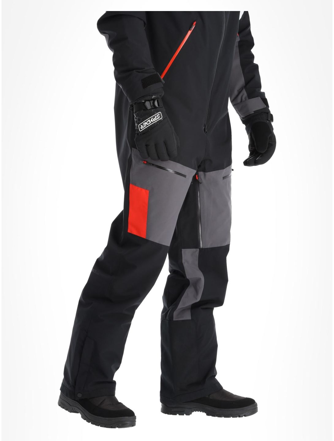 Spyder, Utility Snowsuit ropa del mono hombres Black negro 