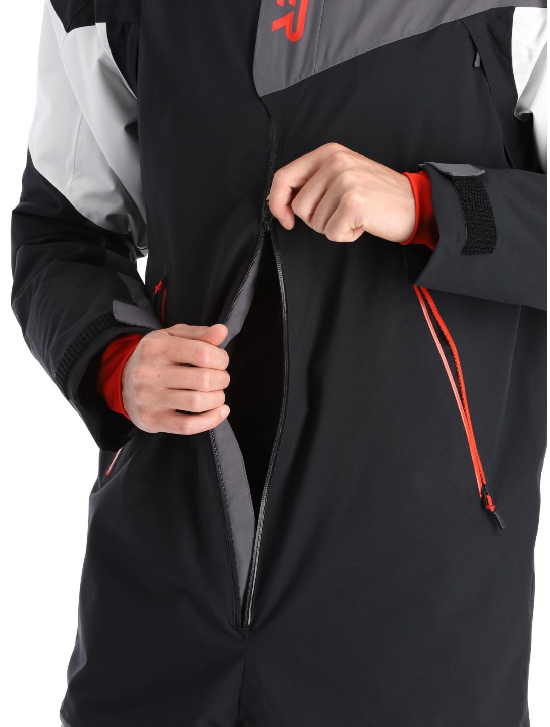 Spyder, Utility Snowsuit ropa del mono hombres Black negro 