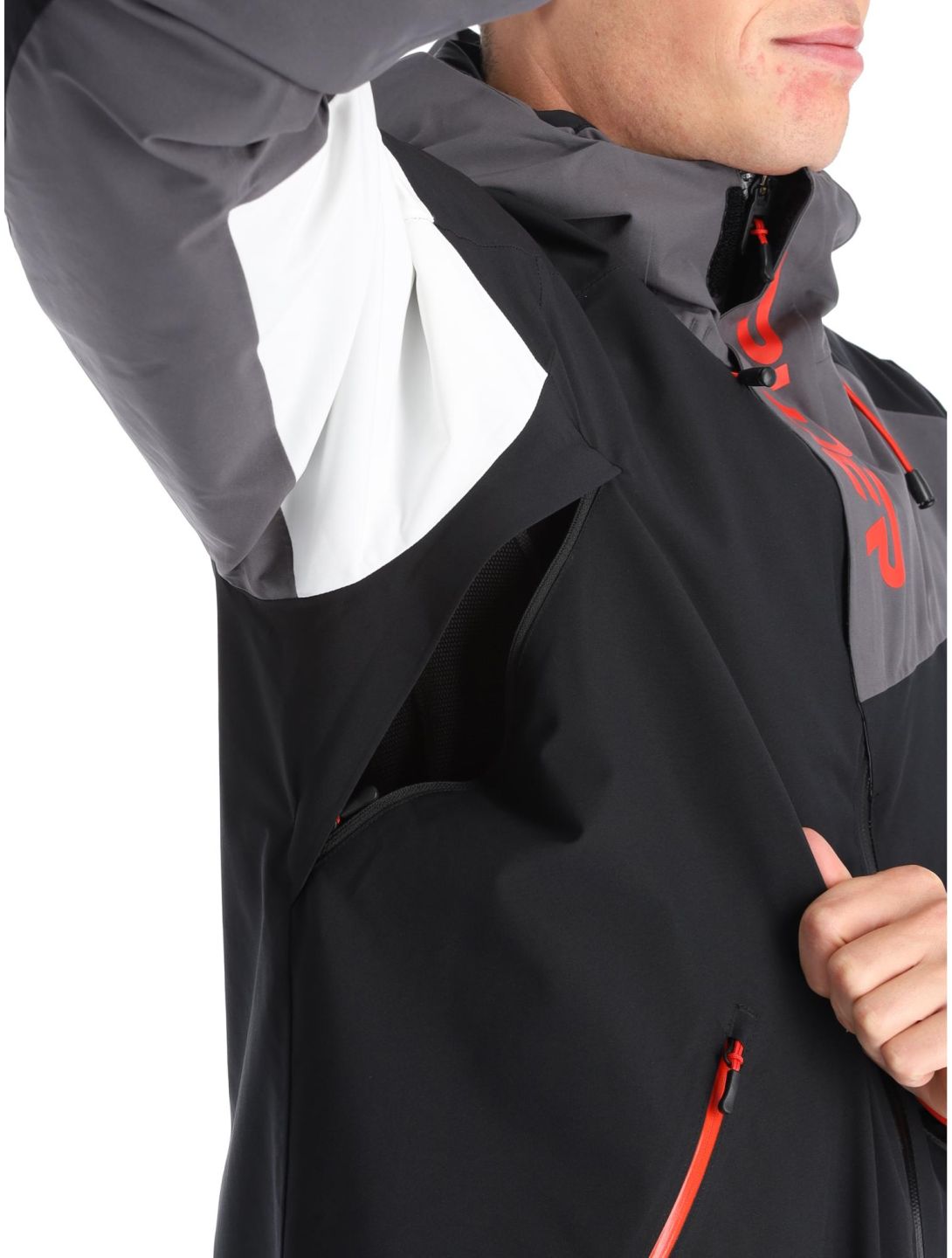 Spyder, Utility Snowsuit ropa del mono hombres Black negro 