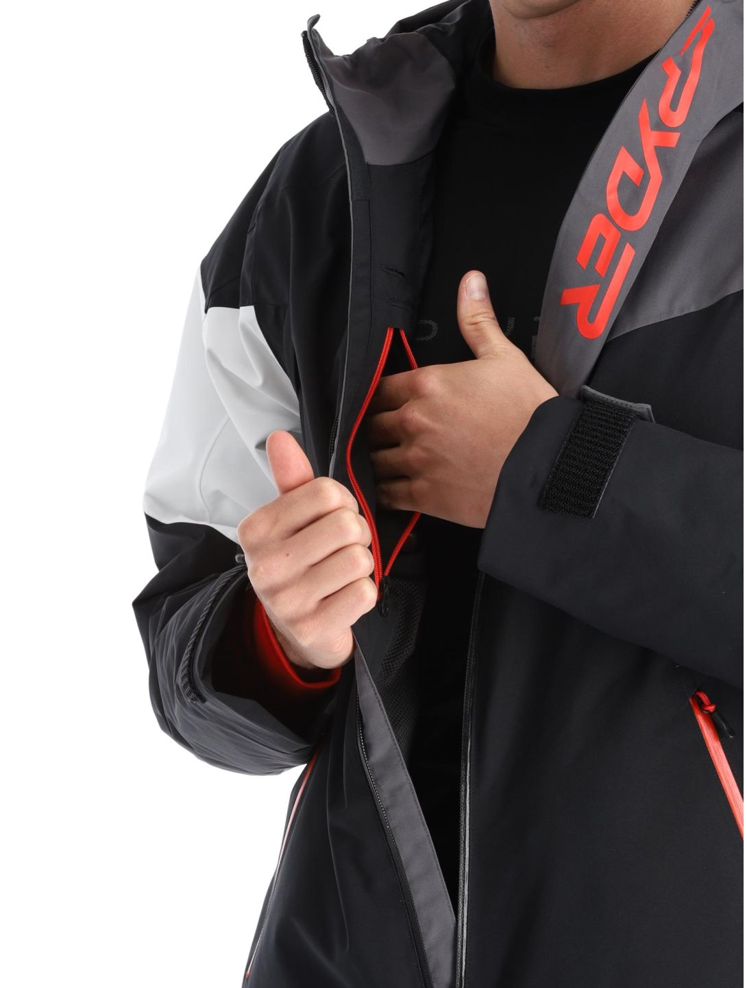 Spyder, Utility Snowsuit ropa del mono hombres Black negro 