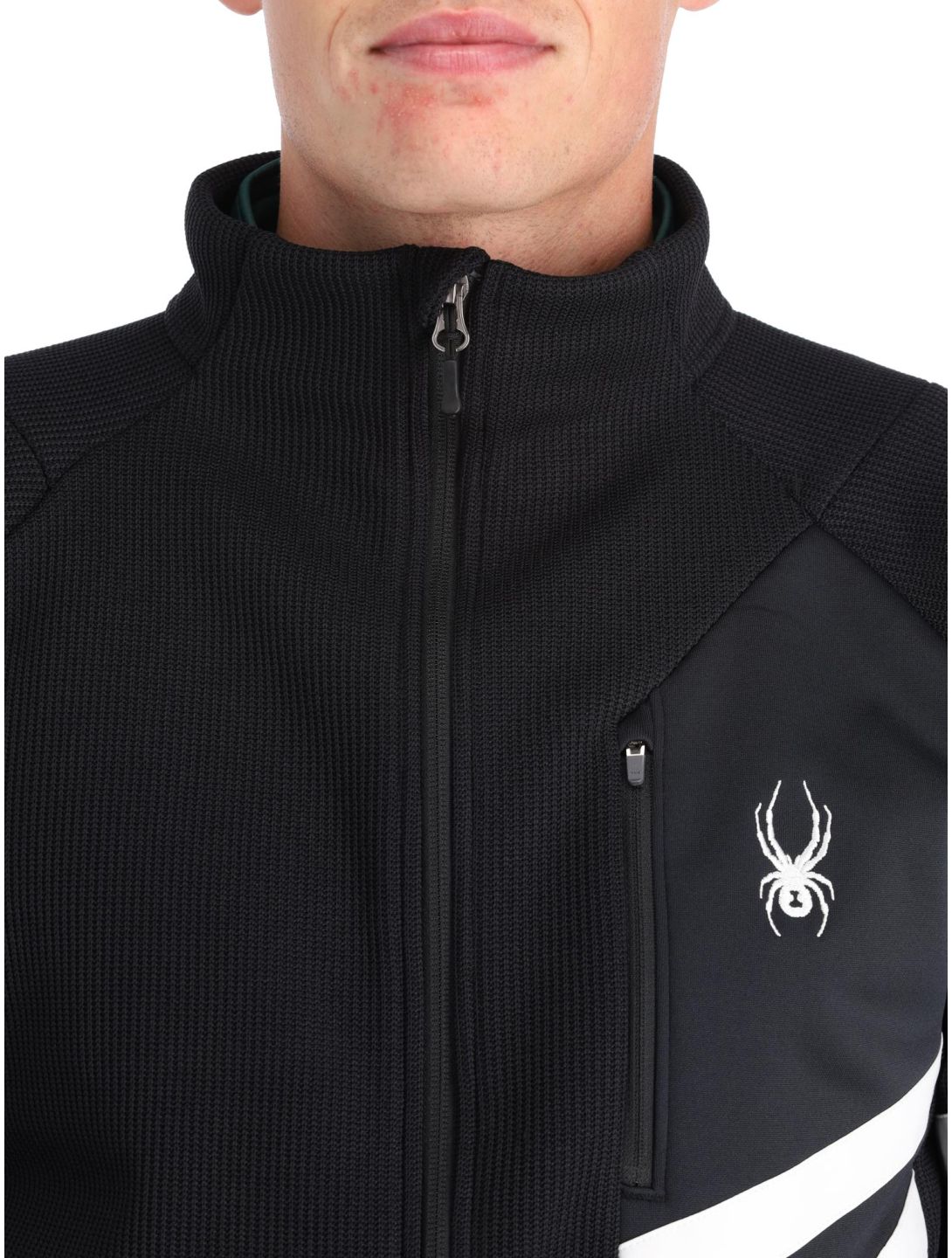 Spyder, Wengen Bandit chaleco hombres Black negro 