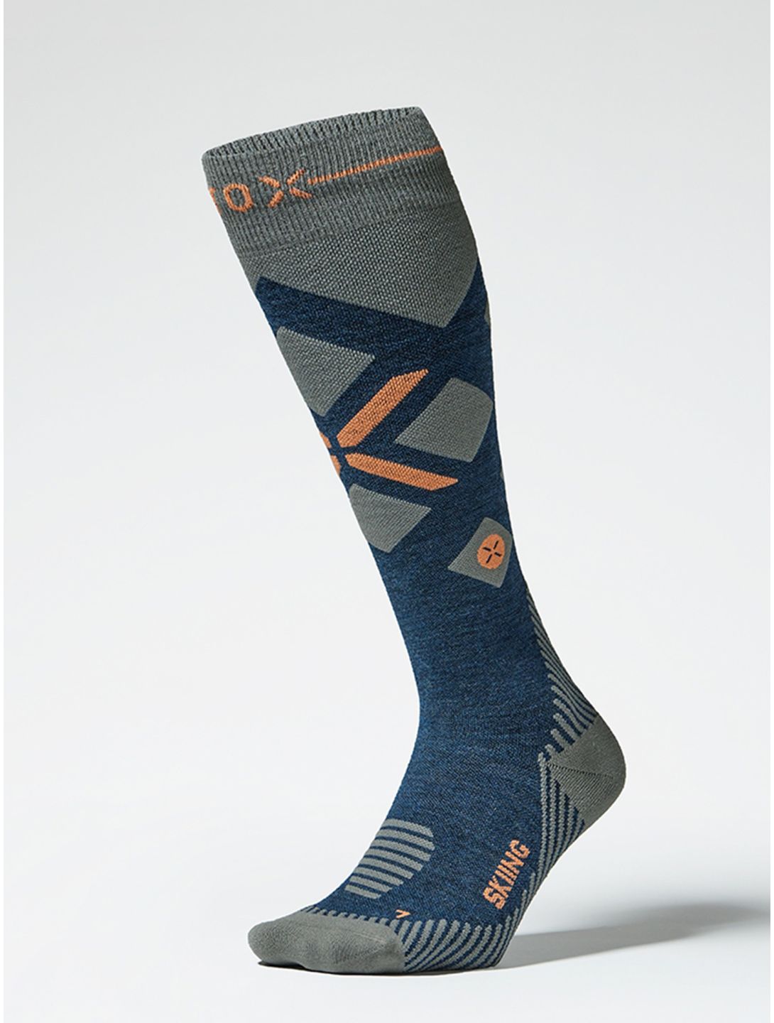 Stox, Merino Skiing calcetines de compresión mujeres Blue / Orange azul, naranja 