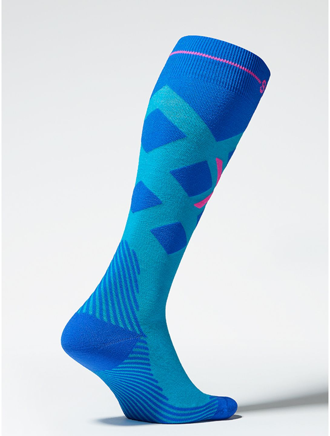 Stox, Merino Skiing calcetines de compresión mujeres Turquoise / Cobalt azul 