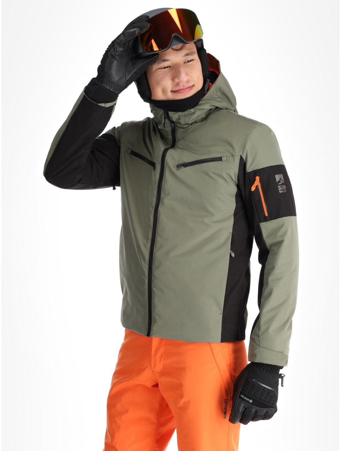 Sun Valley, Draggo chaqueta de esquí hombres Kaki verde 