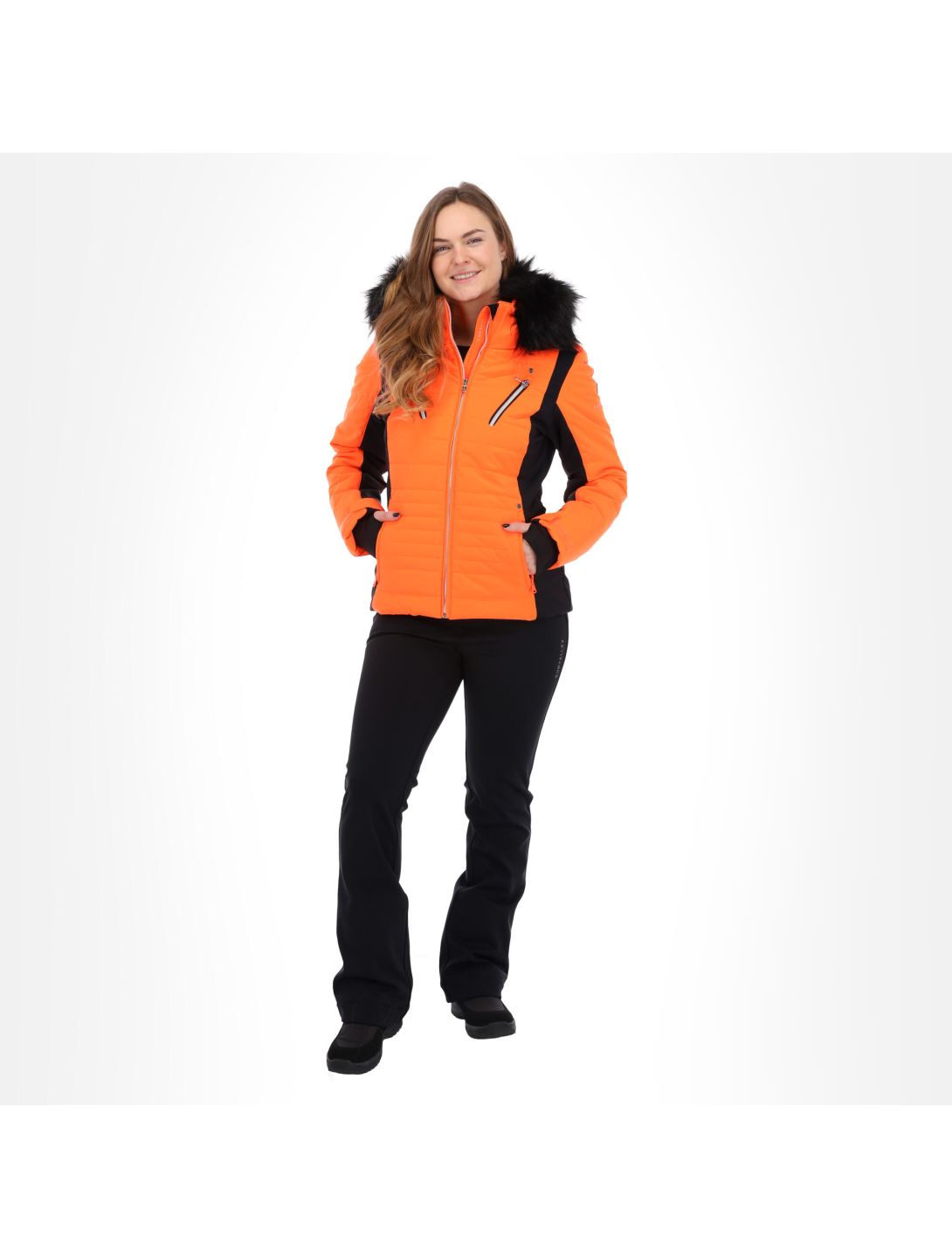 Sun Valley, Kelp chaqueta de esquí mujeres neon naranja