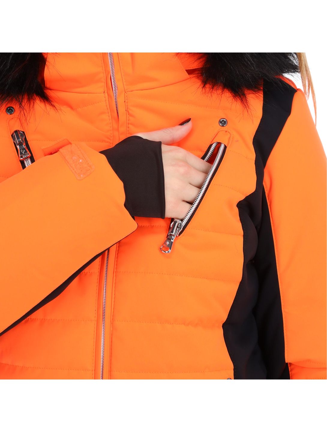 Sun Valley, Kelp chaqueta de esquí mujeres neon naranja