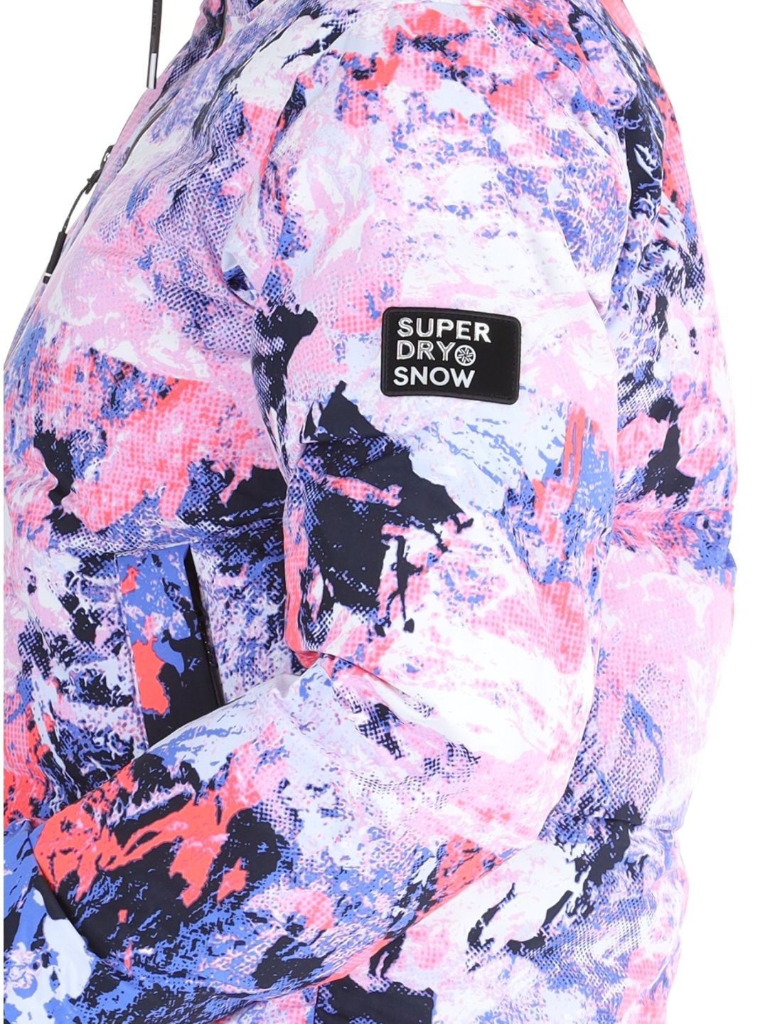 Superdry, Ski Boxy Puffer chaqueta de esquí mujeres Mountain Mesh Purple multicolor, púrpura 