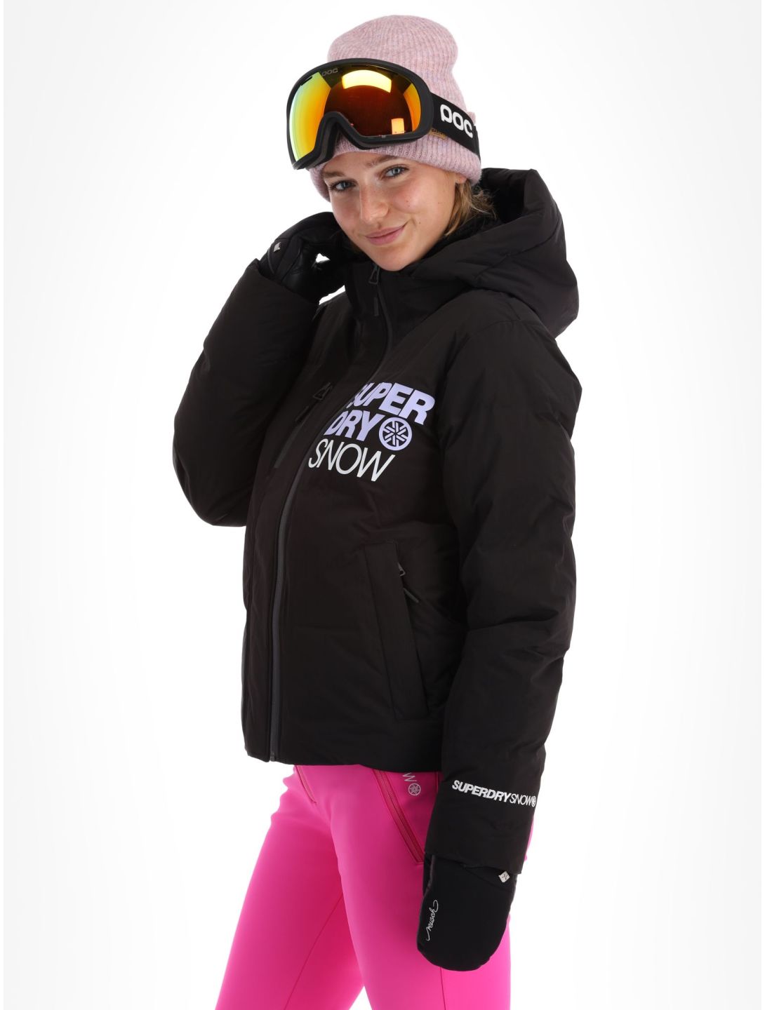 Superdry, Ski Boxy Puffer chaqueta de esquí mujeres Black negro 