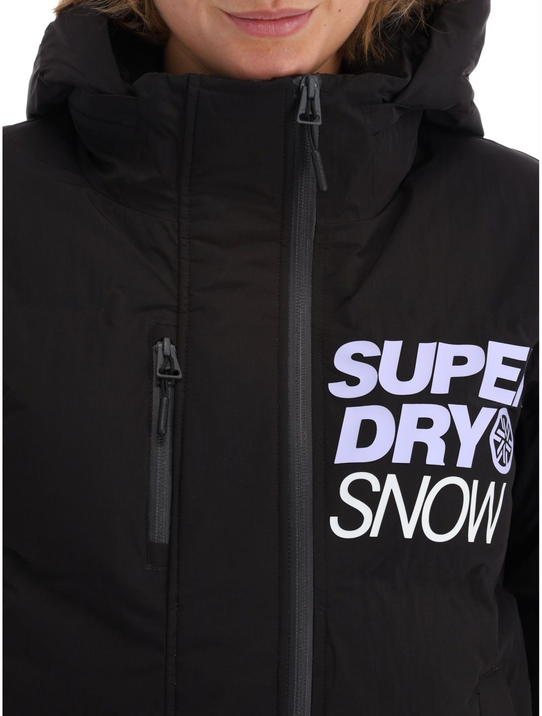 Superdry, Ski Boxy Puffer chaqueta de esquí mujeres Black negro 