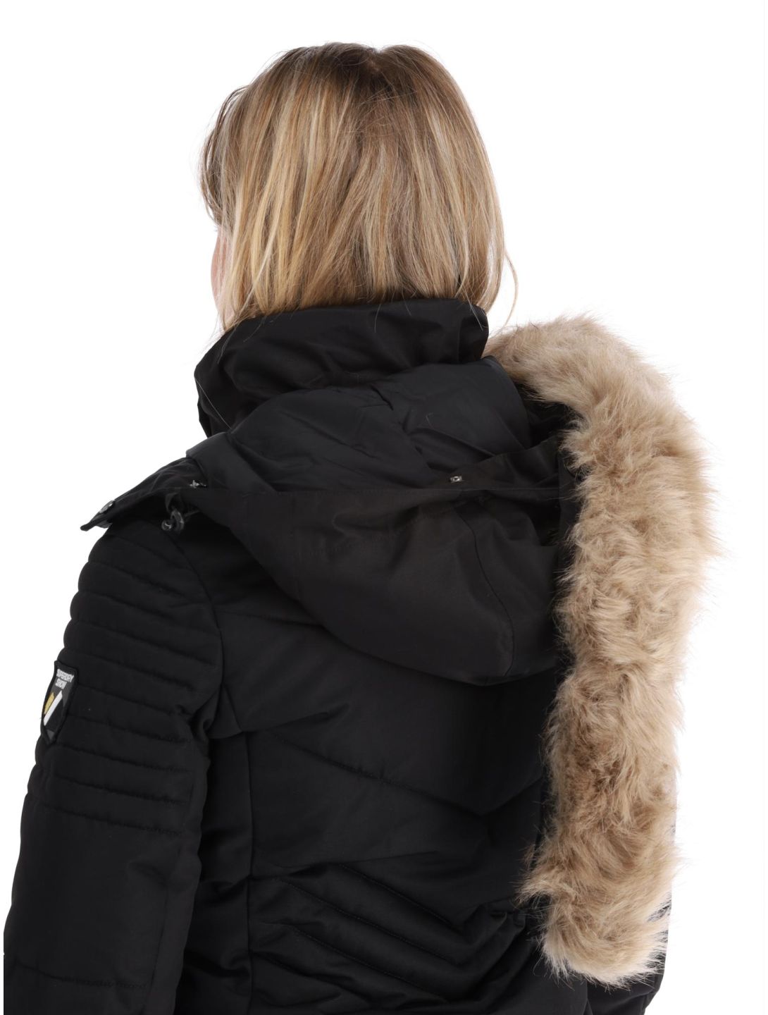 Superdry, Ski Luxe Puffer chaqueta de esquí mujeres Black negro 