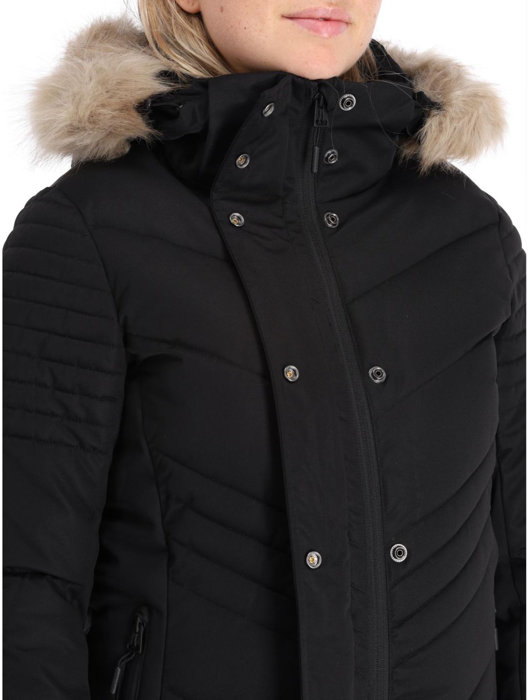 Superdry, Ski Luxe Puffer chaqueta de esquí mujeres Black negro 