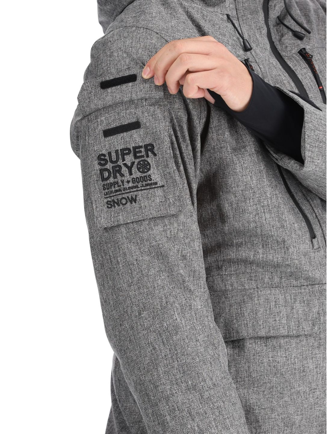 Superdry, Ski Peak Rescue chaqueta de esquí hombres Dark Grey Marl gris 