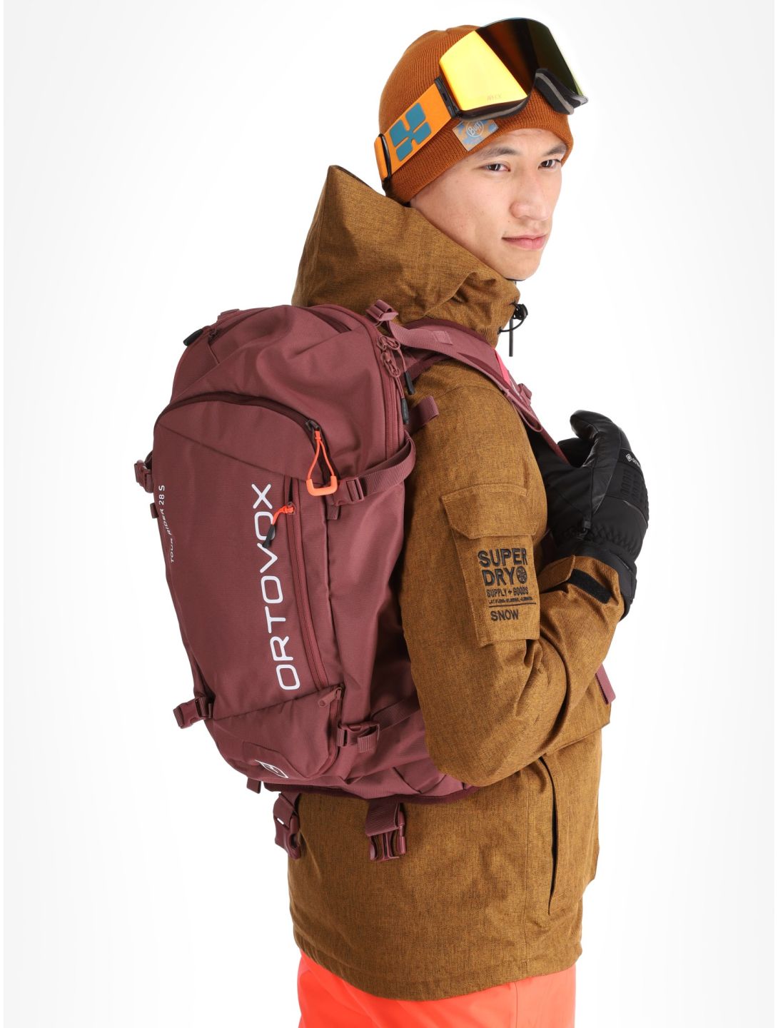 Superdry, Ski Peak Rescue chaqueta de esquí hombres Tobacco Brown Marl marrón 