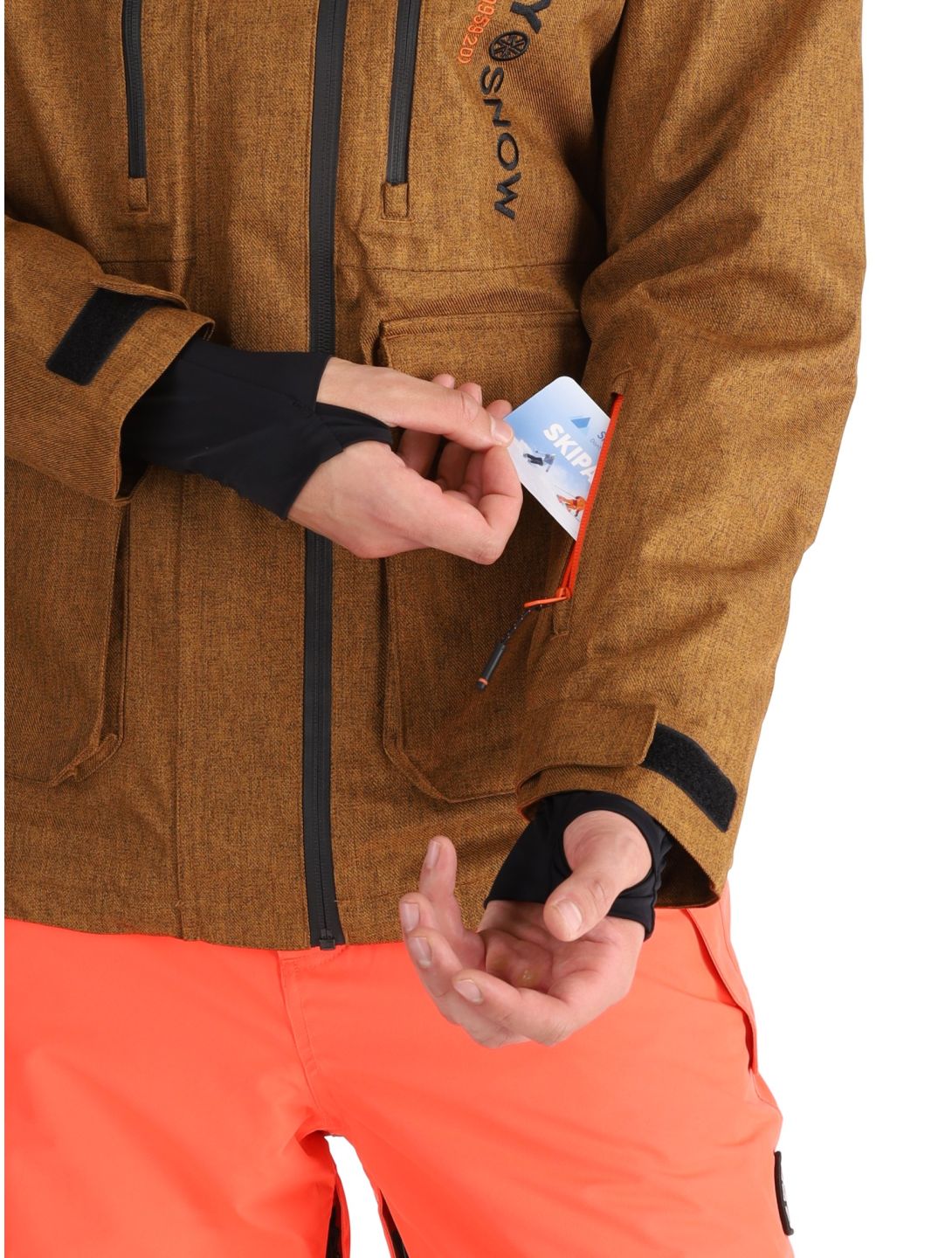 Superdry, Ski Peak Rescue chaqueta de esquí hombres Tobacco Brown Marl marrón 