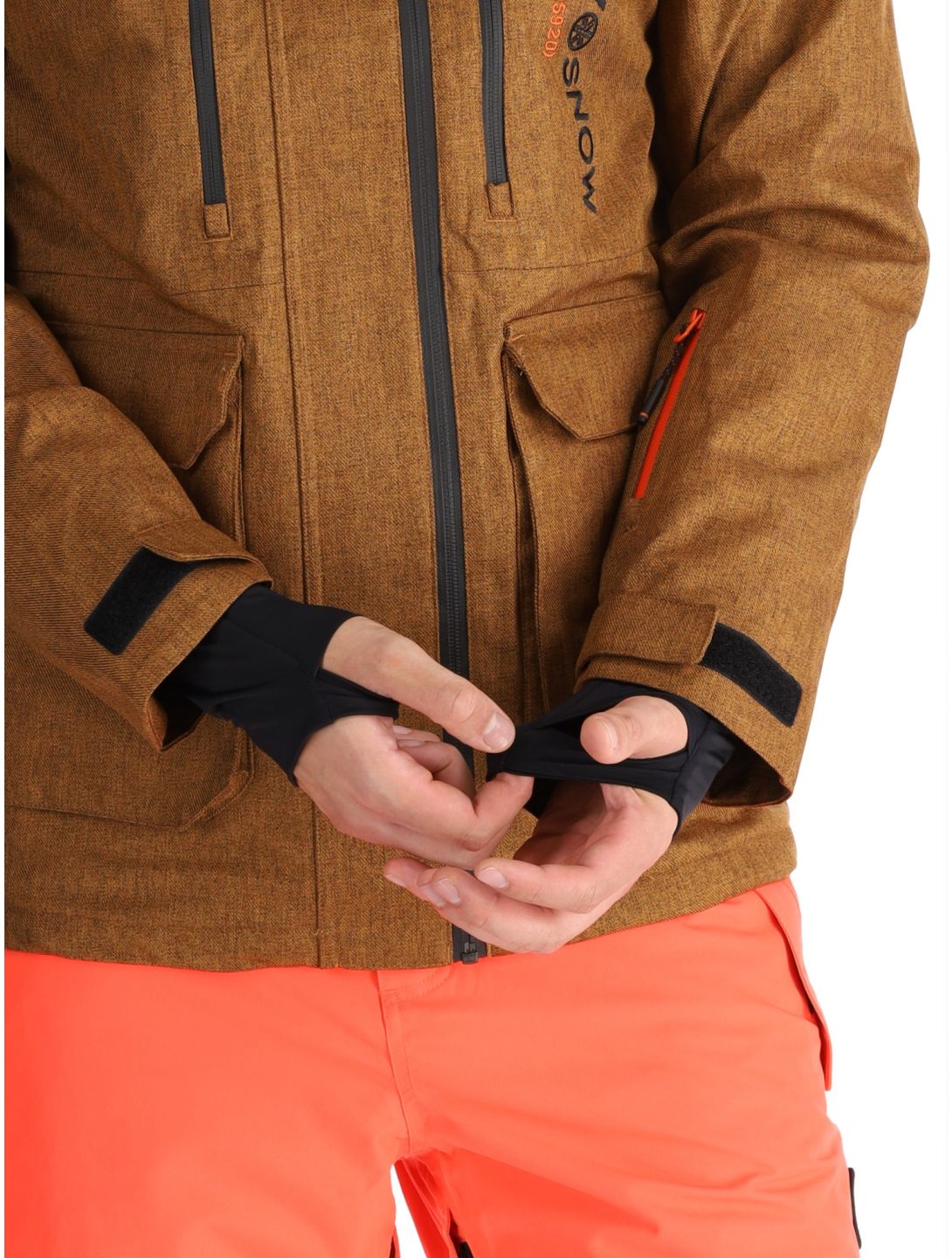 Superdry, Ski Peak Rescue chaqueta de esquí hombres Tobacco Brown Marl marrón 