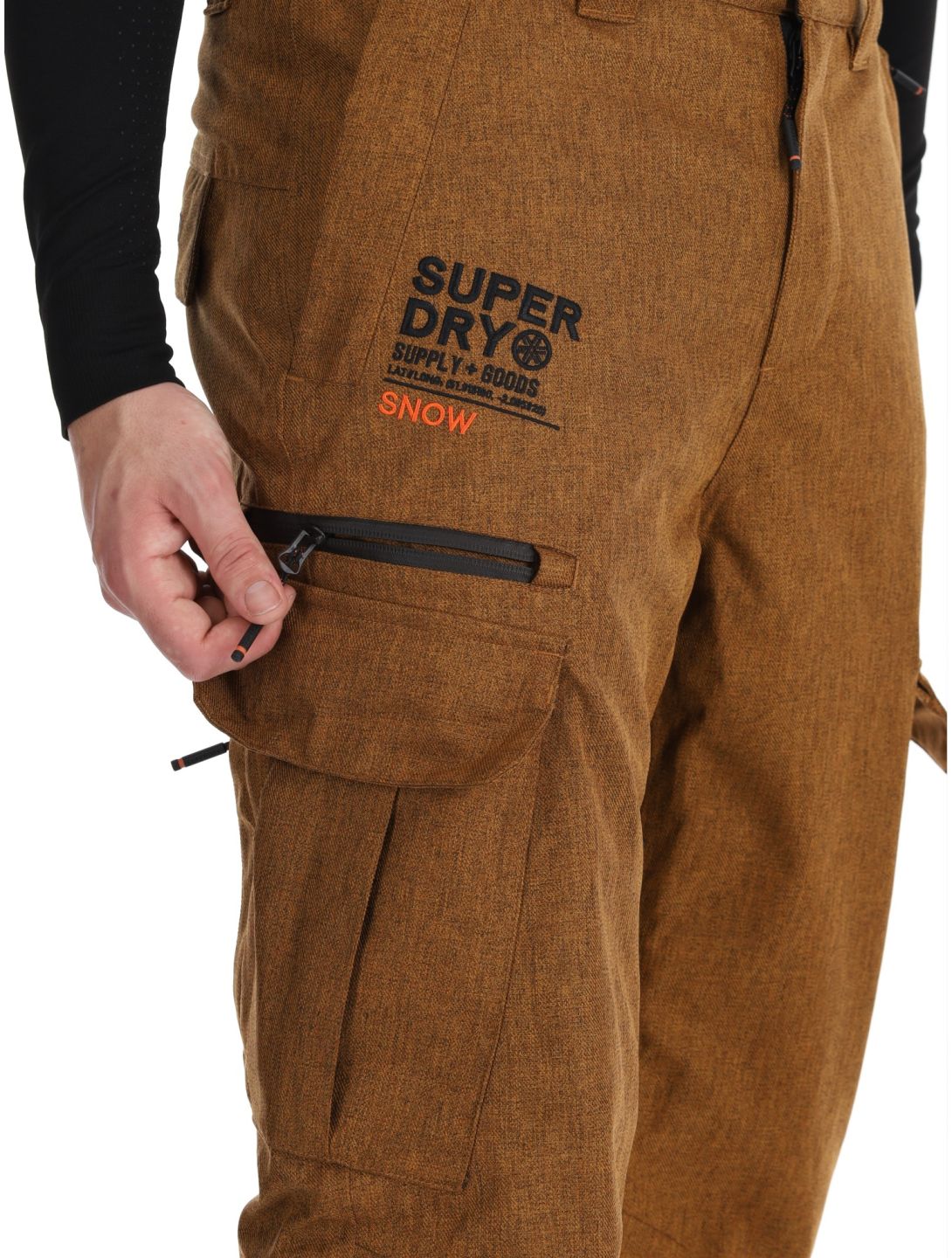 Superdry, Ski Peak Rescue pantalones de esquí hombres Tobacco Brown Marl marrón 