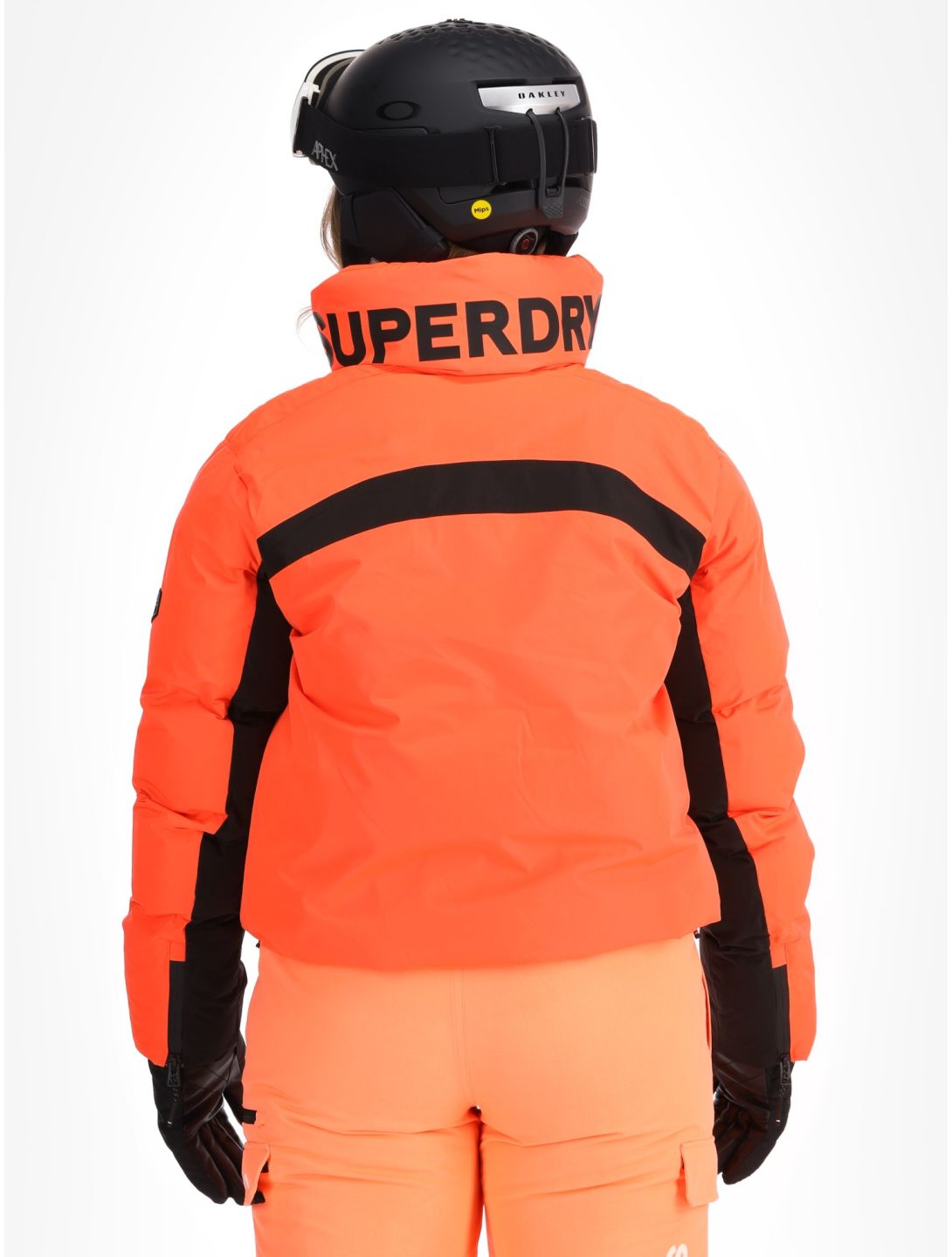 Superdry, Ski Slalom Puffer chaqueta de esquí mujeres Volcanic Coral rosa 