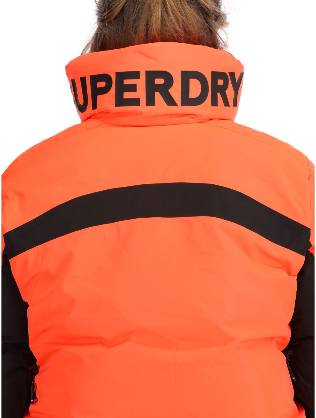 Superdry, Ski Slalom Puffer chaqueta de esquí mujeres Volcanic Coral rosa 