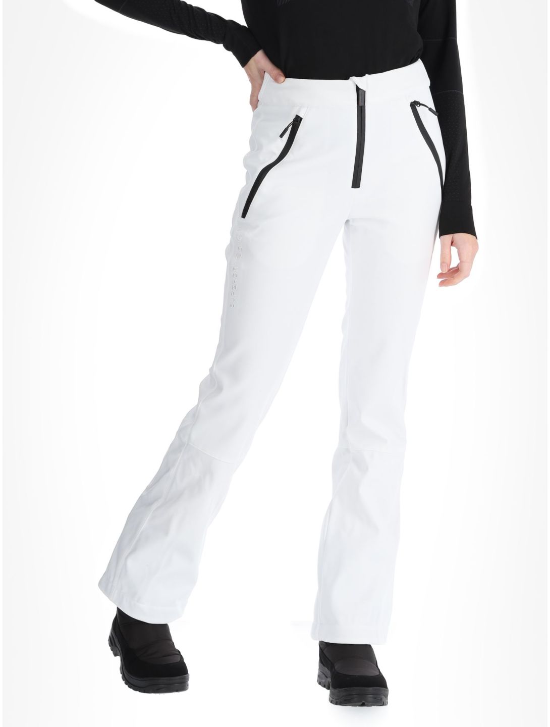 Superdry, Ski Softshell Slim pantalones de esquí softshell mujeres Optic blanco 