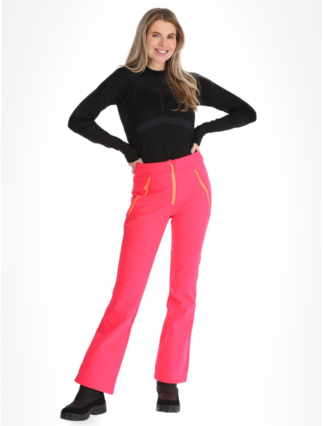 Superdry, Ski Softshell Slim pantalones de esquí softshell mujeres Hyper Fire Pink rosa 