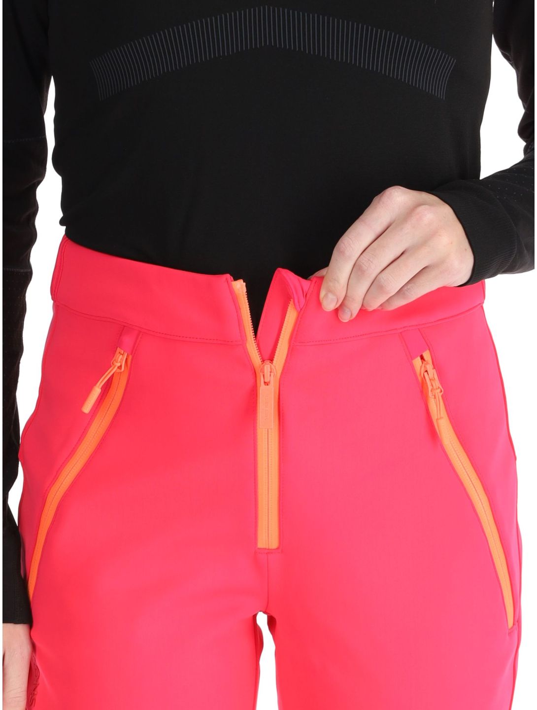 Superdry, Ski Softshell Slim pantalones de esquí softshell mujeres Hyper Fire Pink rosa 