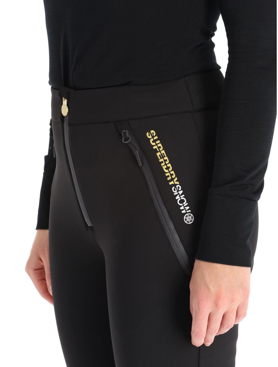 Superdry, Ski Softshell Slim pantalones de esquí softshell mujeres Black negro 