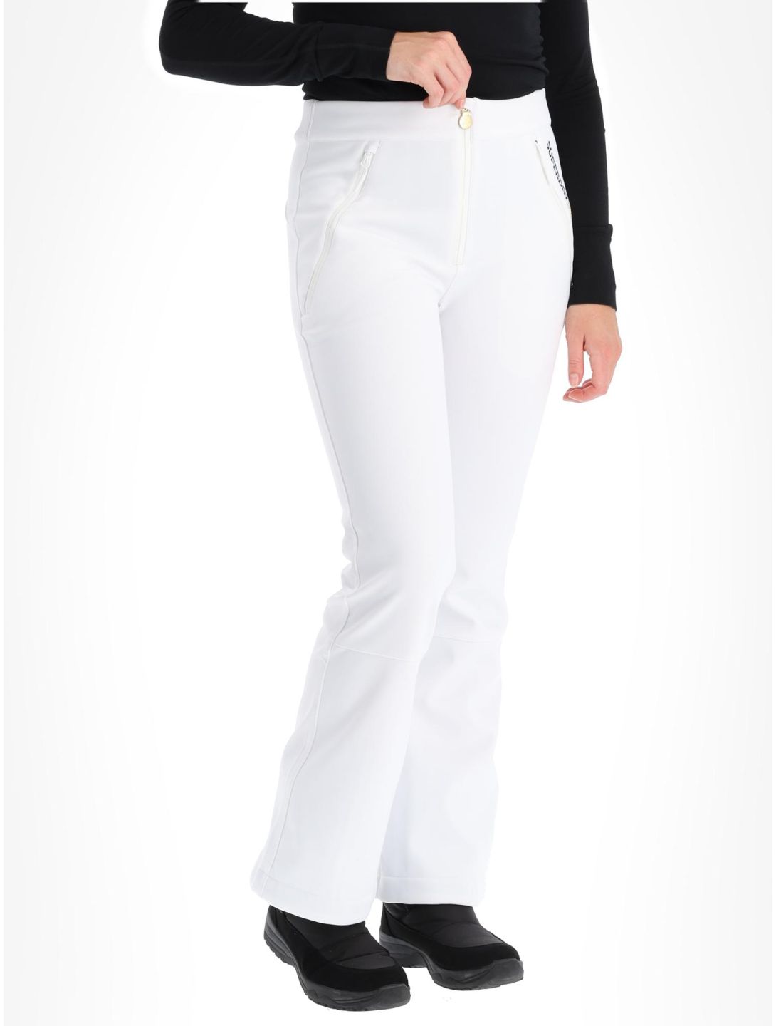 Superdry, Ski Softshell Slim pantalones de esquí softshell mujeres White blanco 