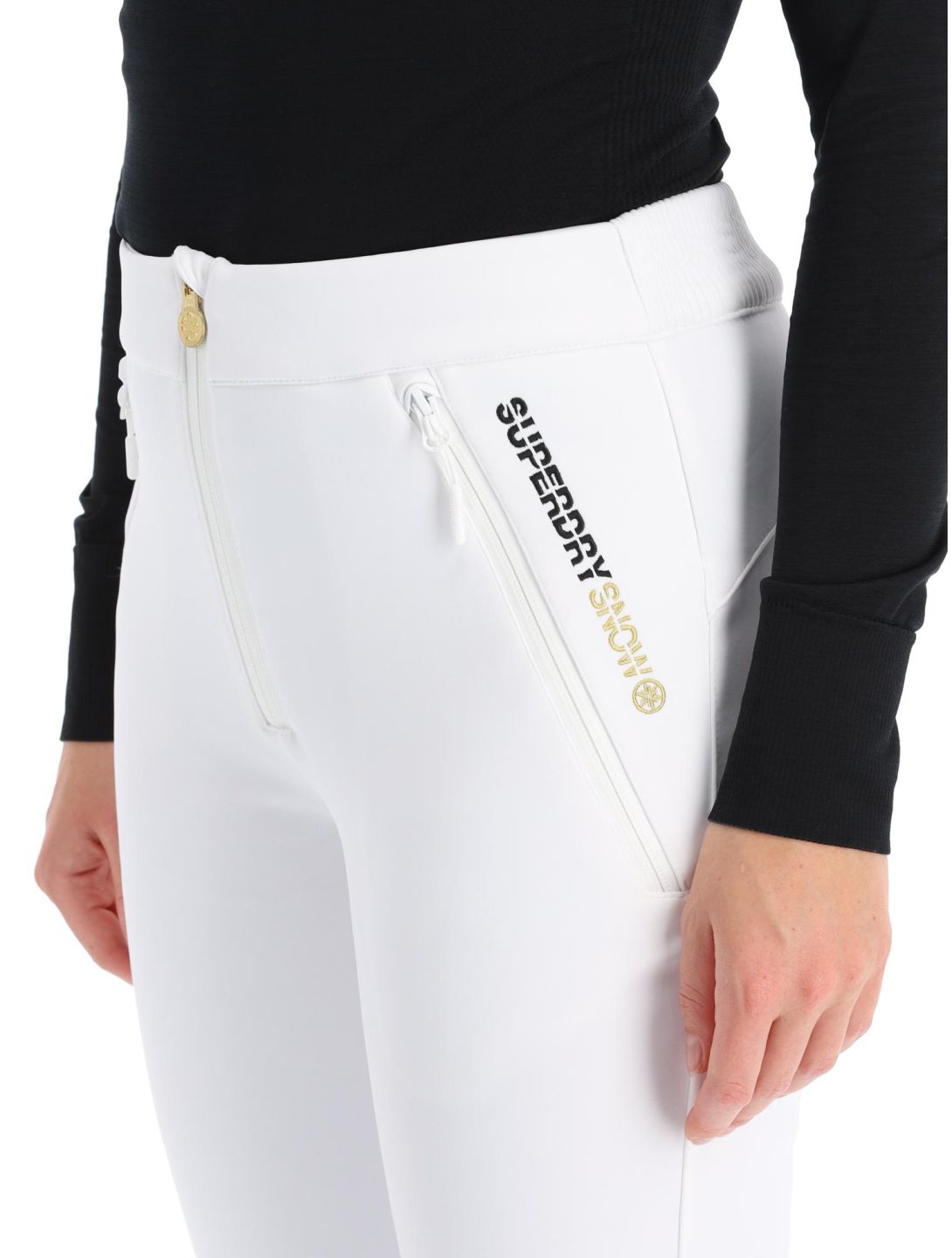 Superdry, Ski Softshell Slim pantalones de esquí softshell mujeres White blanco 