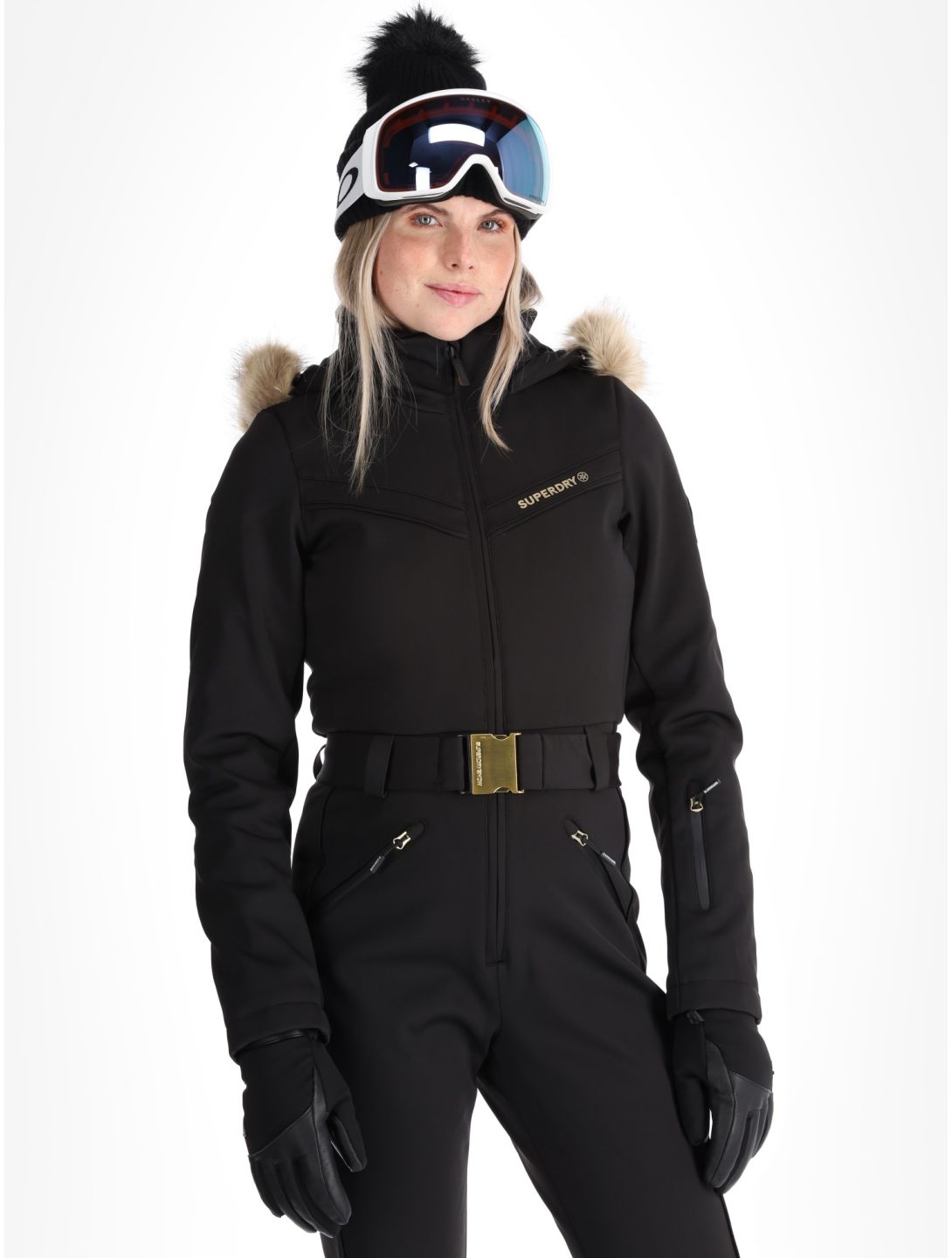 Superdry, Ski Suit ropa del mono mujeres Black negro 