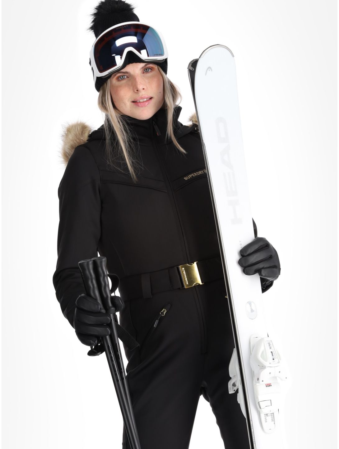 Superdry, Ski Suit ropa del mono mujeres Black negro 