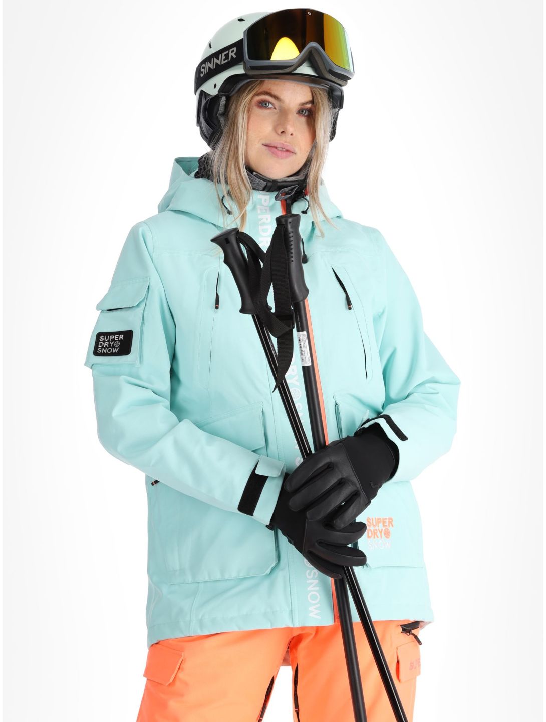 Superdry, Ski Ultimate Rescue chaqueta de esquí mujeres Cali Blue azul 