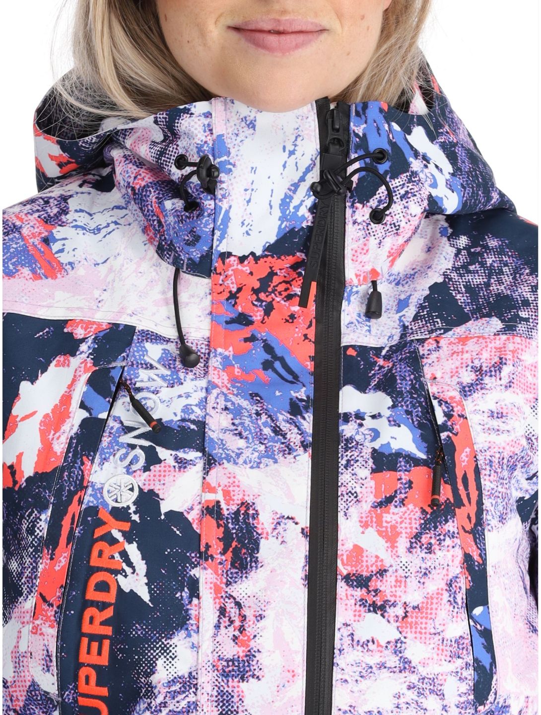 Superdry, Ski Ultimate Rescue chaqueta de esquí mujeres Mountain Mesh Purple multicolor, púrpura 