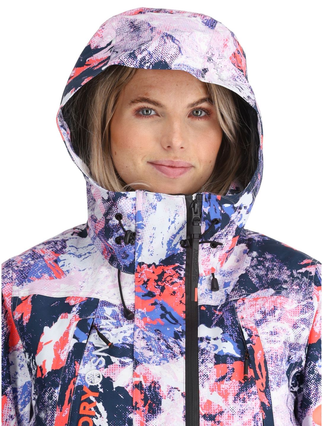 Superdry, Ski Ultimate Rescue chaqueta de esquí mujeres Mountain Mesh Purple multicolor, púrpura 