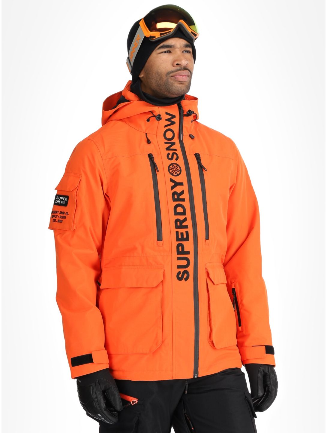 Superdry, Ski Ultimate Rescue chaqueta de esquí hombres Flame Orange naranja 