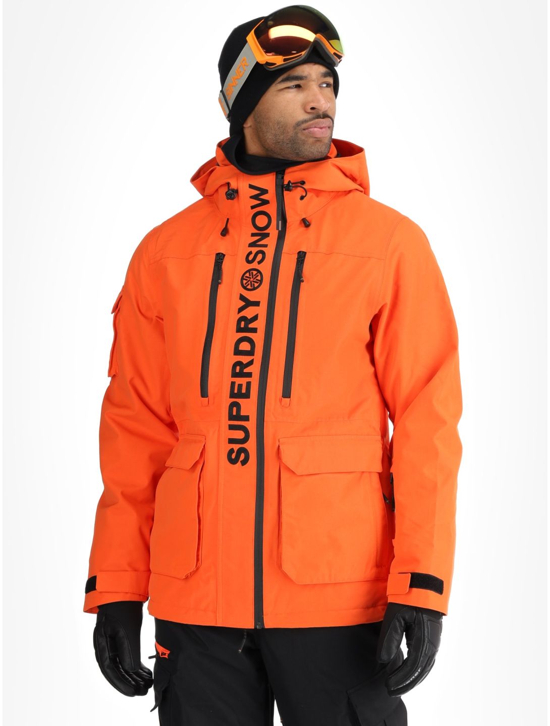 Superdry, Ski Ultimate Rescue chaqueta de esquí hombres Flame Orange naranja 