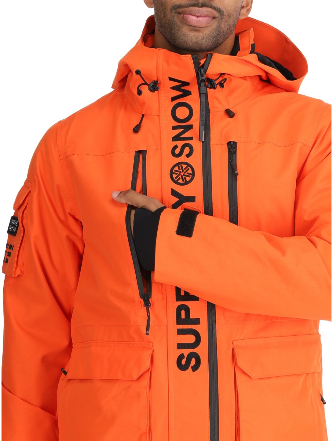 Superdry, Ski Ultimate Rescue chaqueta de esquí hombres Flame Orange naranja 